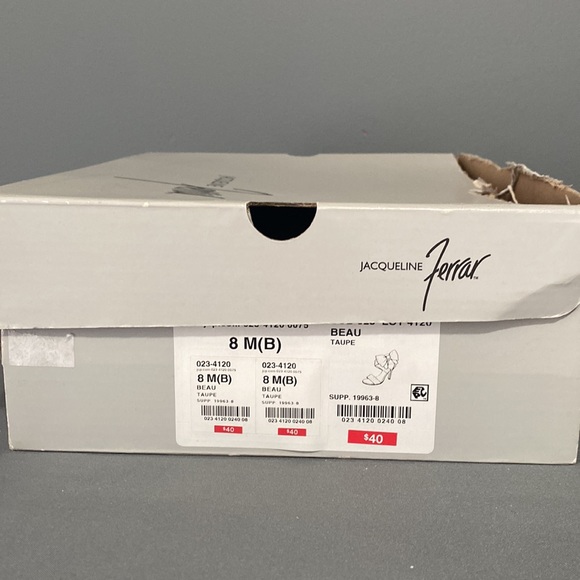 Jacqueline Ferrar Taupe Fabric Heel - Picture 14 of 15